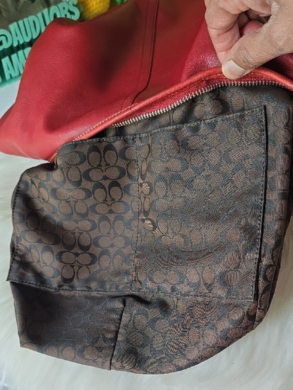 Coach Ergo Hobo Red Leather Shoulder Bag Y2k A04M-9219 - Picture 13 of 16